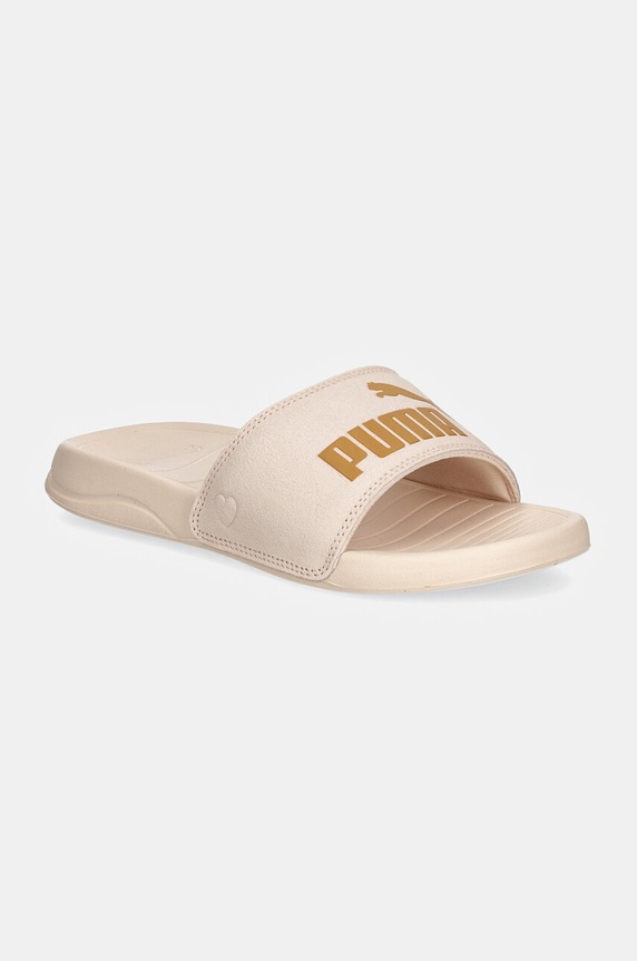 Semišové pantofle Puma Popcat 20 Coquette semišová kůže růžová 398491