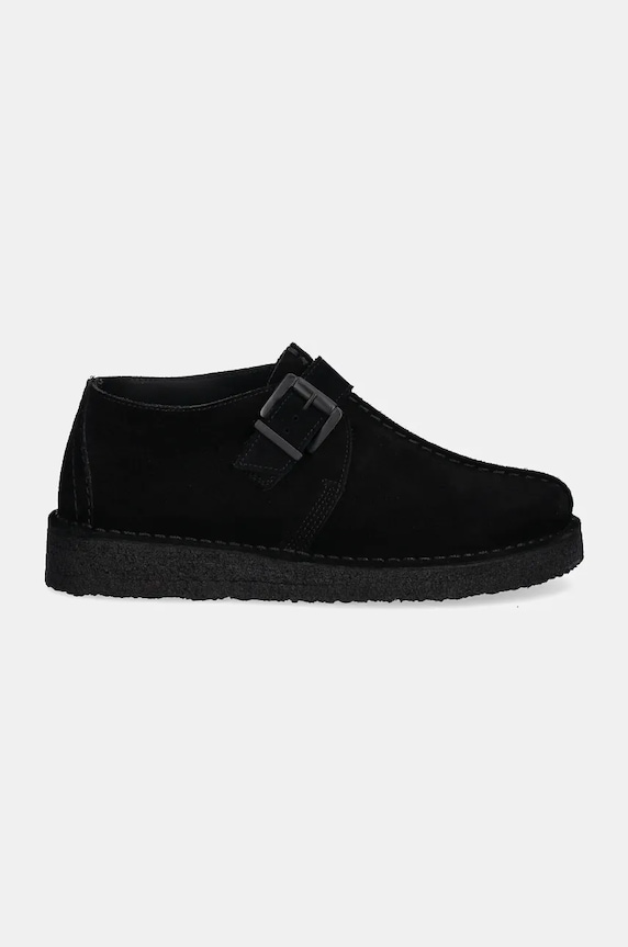 Clarks Originals suede shoes Trek Buckle 26177993 black AW24