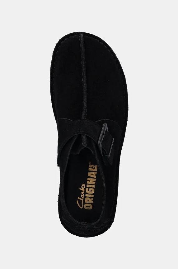 Clarks Originals suede shoes Trek Buckle black 26177993