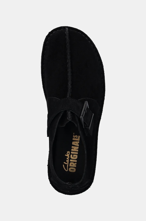 Clarks Originals suede shoes Trek Buckle black 26177993