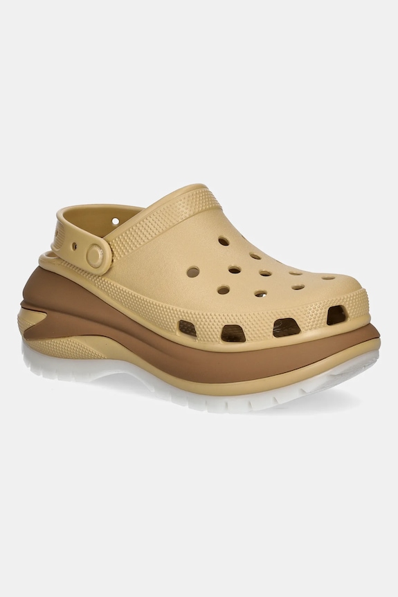 Šľapky Crocs Mega Crush Matte Clog platforma béžová 210749.209