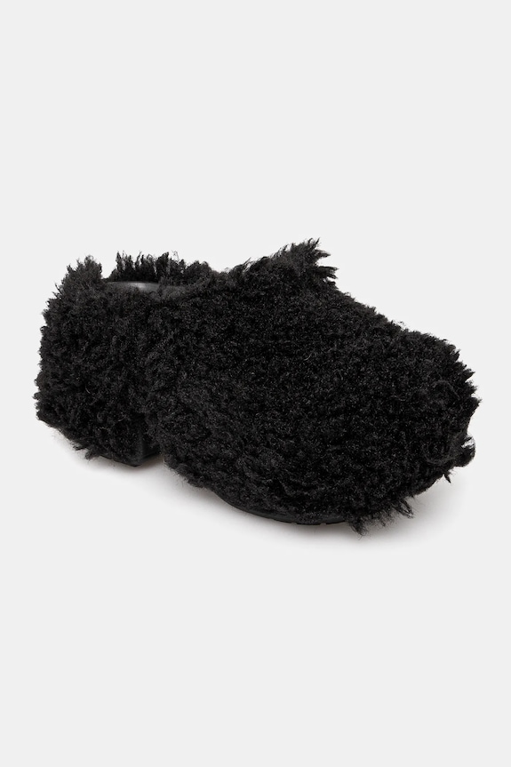 Šľapky Crocs Siren Shaggy Fur Clog textilný čierna 210910.001