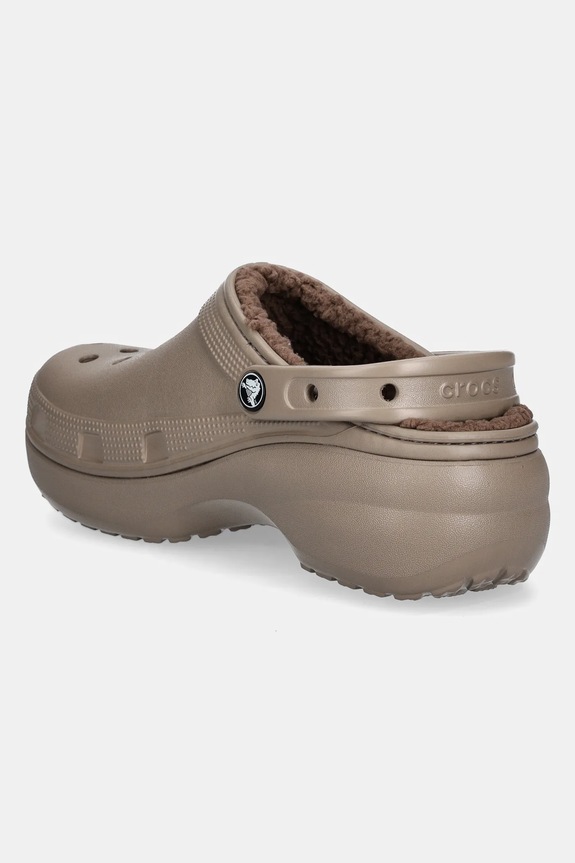 Obuv Šľapky Crocs Classic Platform Lined Clog 207938.197 hnedá