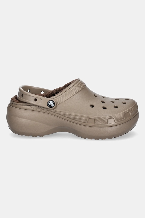 Pantofle Crocs Classic Platform Lined Clog 207938.199 hnědá AW24