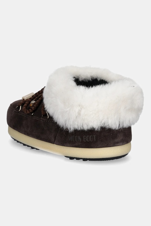 Încălțăminte Moon Boot cizme de zapada din piele intoarsa MB EVX MULE SUEDE BEADS 80D1470040.ML01 maro