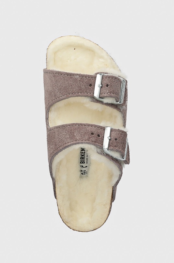 Birkenstock natikače za djecu od brušene kože Arizona Shearling roza 1027920