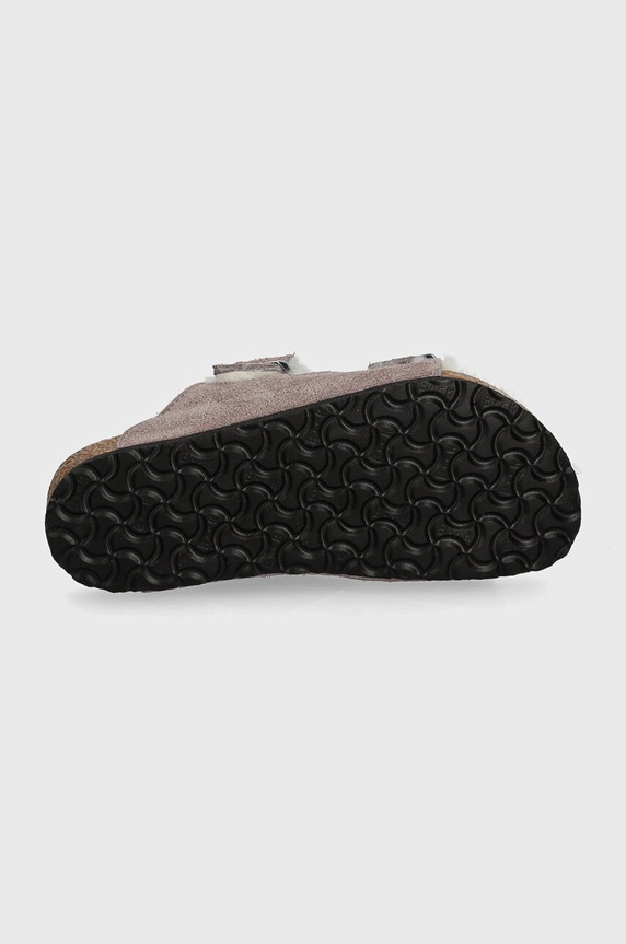 Birkenstock natikače za djecu od brušene kože Arizona Shearling 1027920 roza