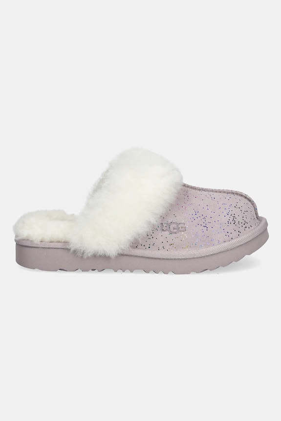 Detské semišové papuče UGG COZY II SHIMMER SKY 1157672K.G fialová AW24