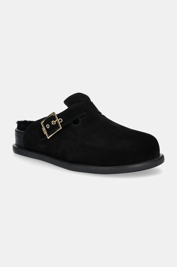 Dětské semišové pantofle Elisabetta Franchi černá F4A1.E0170.0446
