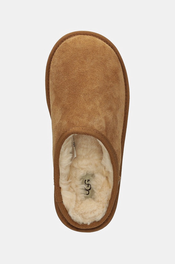 UGG kapcie zamszowe dziecięce KIDS' CLASSIC SLIP-ON brązowy 1161030K