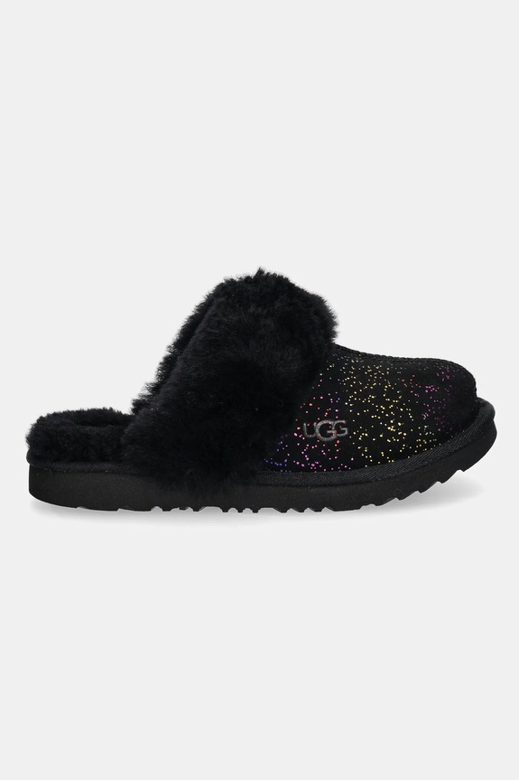 Detské semišové papuče UGG COZY II SHIMMER SKY 1157672K čierna AW24