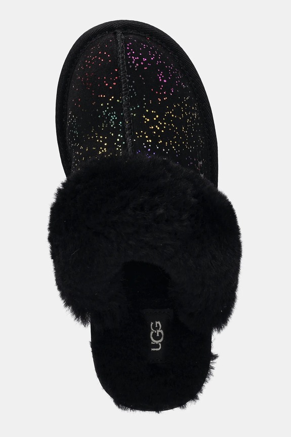 Detské semišové papuče UGG COZY II SHIMMER SKY čierna 1157672K
