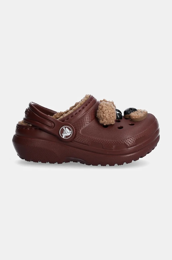 Crocs slapi copii CLASSIC LINED IAM BROWN BEAR CLOG 210019.CLASSIC.LINED.IA maro AW24