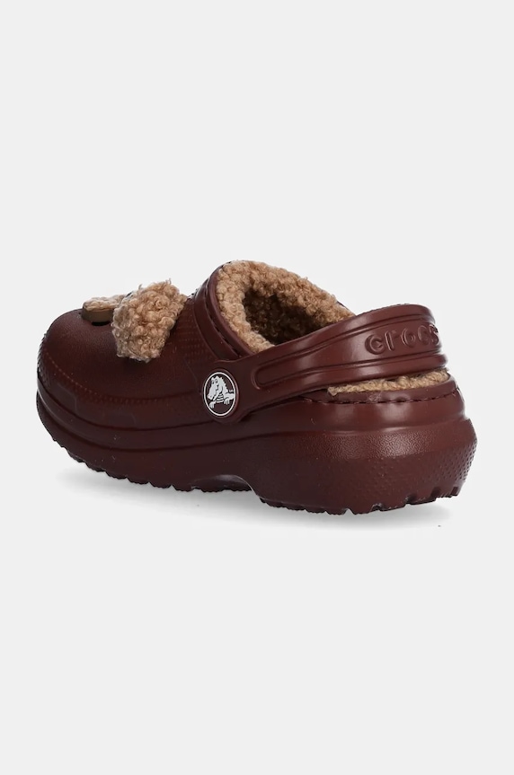Băieți Crocs slapi copii CLASSIC LINED IAM BROWN BEAR CLOG 210019.CLASSIC.LINED.IA maro