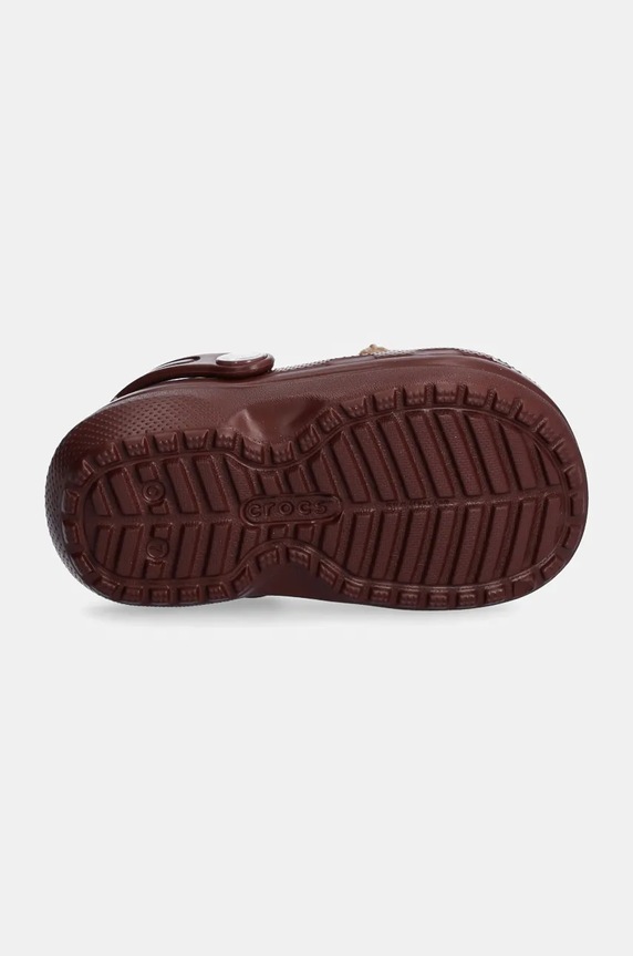 Crocs slapi copii CLASSIC LINED IAM BROWN BEAR CLOG 210019.CLASSIC.LINED.IA maro