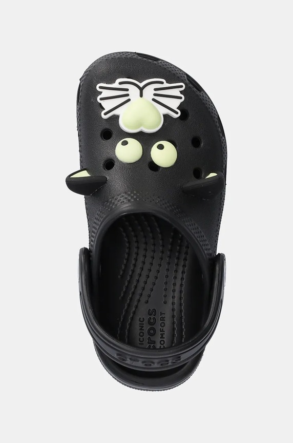 Crocs klapki dziecięce CLASSIC GLOW BLACK CAT CLOG czarny 210197.CLASSIC.GLOW.BLA