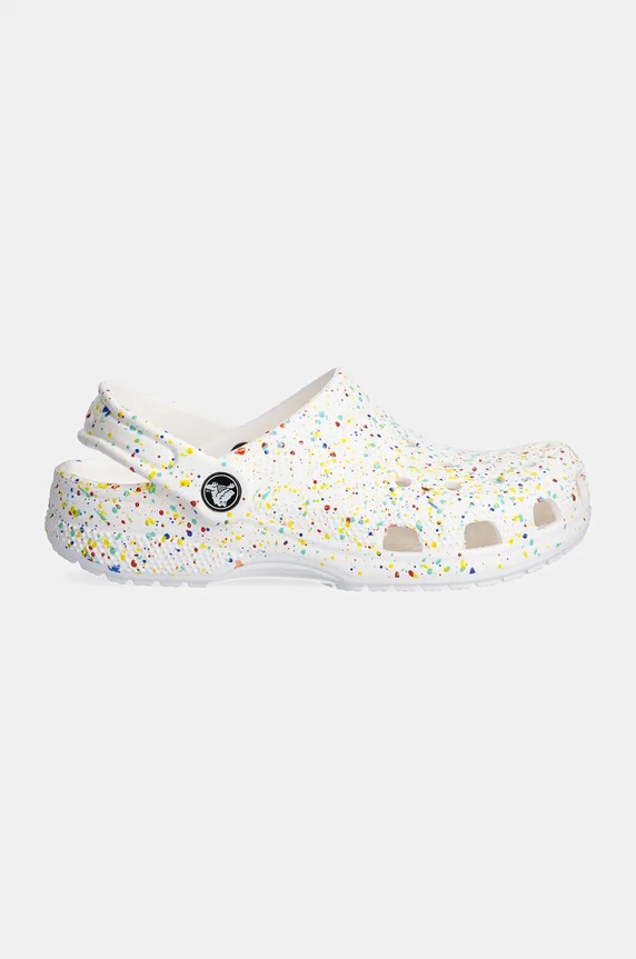 Crocs klapki dziecięce CLASSIC PAINT SPLATTER CLOG 210349.CLASSIC.PAINT.SP biały AW24