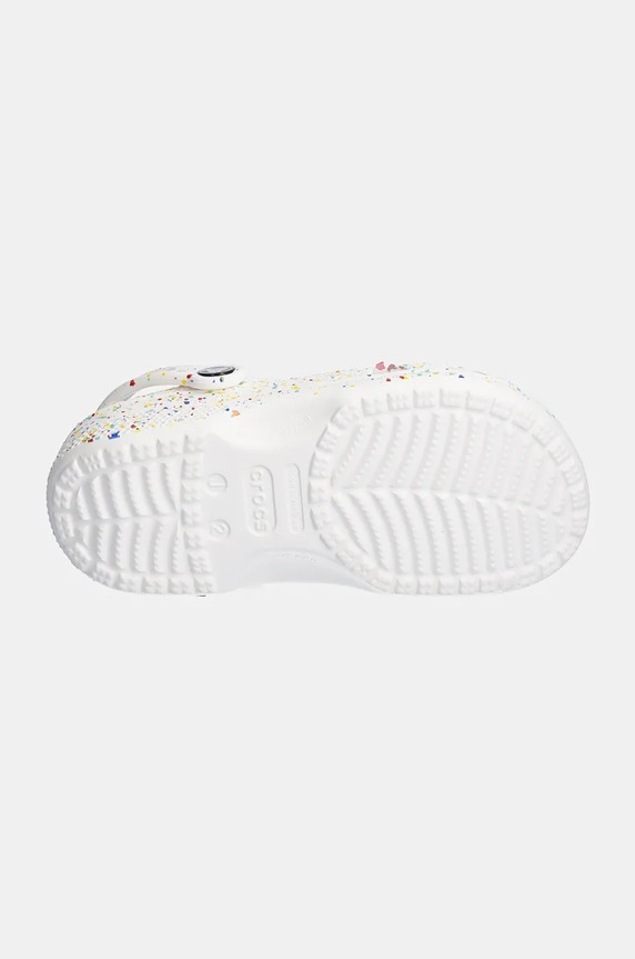 Crocs klapki dziecięce CLASSIC PAINT SPLATTER CLOG 210349.CLASSIC.PAINT.SP biały