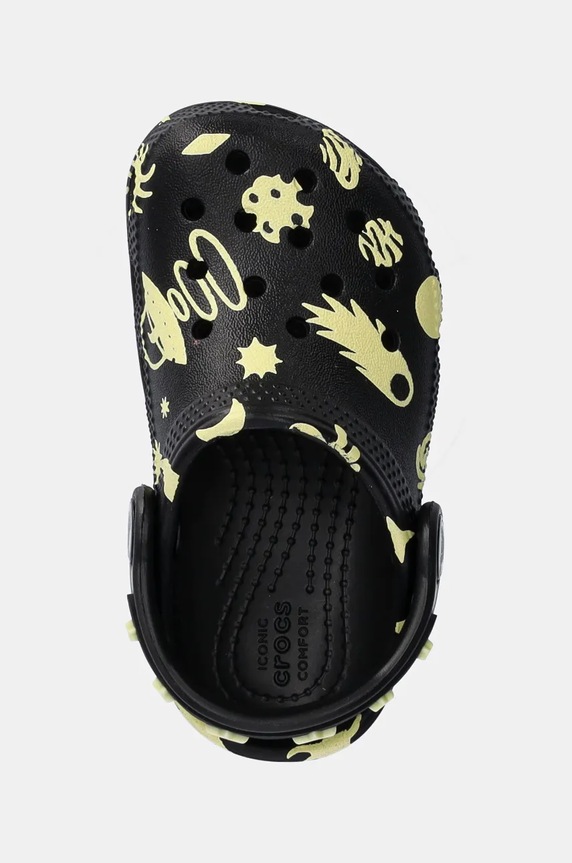 Crocs klapki dziecięce CLASSIC GLOW SPACE CLOG czarny 210358.CLASSIC.GLOW.SPA