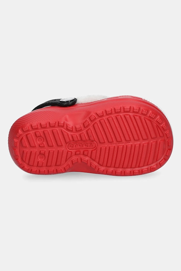 Crocs klapki dziecięce CLASSIC LINED SANTA CLOG 210932.CLASSIC.LINED.SA czerwony