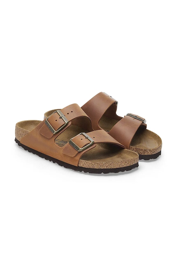 Cipők Birkenstock bőr papucs Arizona 1028272 barna