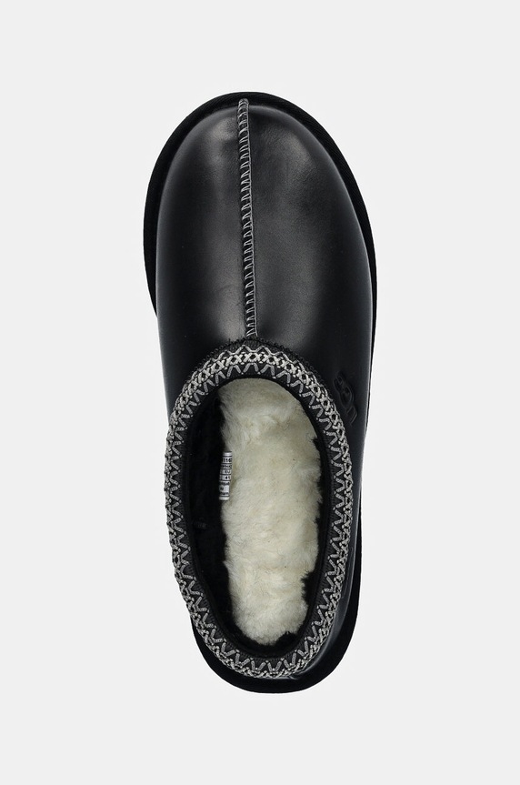 UGG kapcie skórzane Tasman Lthr Regen czarny 1163890.BLK