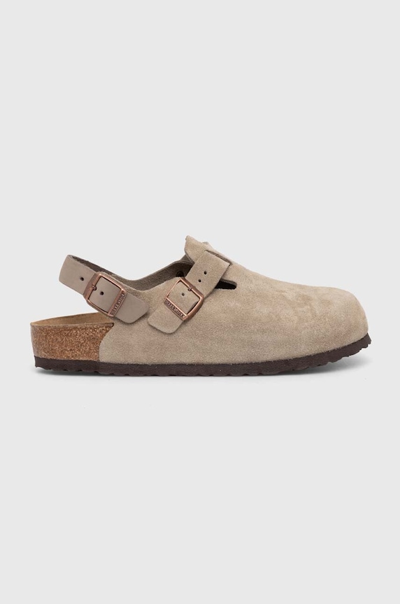 Замшевые шлепанцы Birkenstock Tokio замш бежевый 1028287