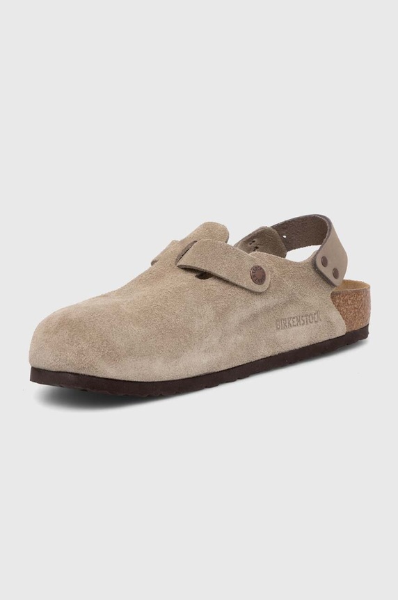 Замшевые шлепанцы Birkenstock Tokio бежевый 1028287