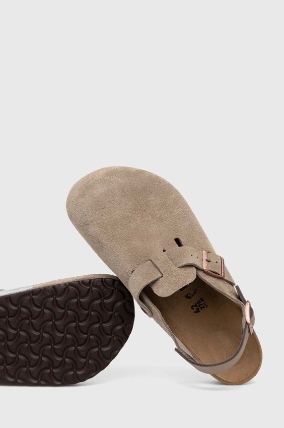 Замшевые шлепанцы Birkenstock Tokio 1028287 бежевый