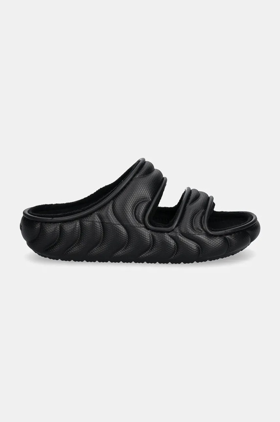 Crocs ciabatte slide Classic Cozzy Overpuff Sandal 210074.001 nero AW24