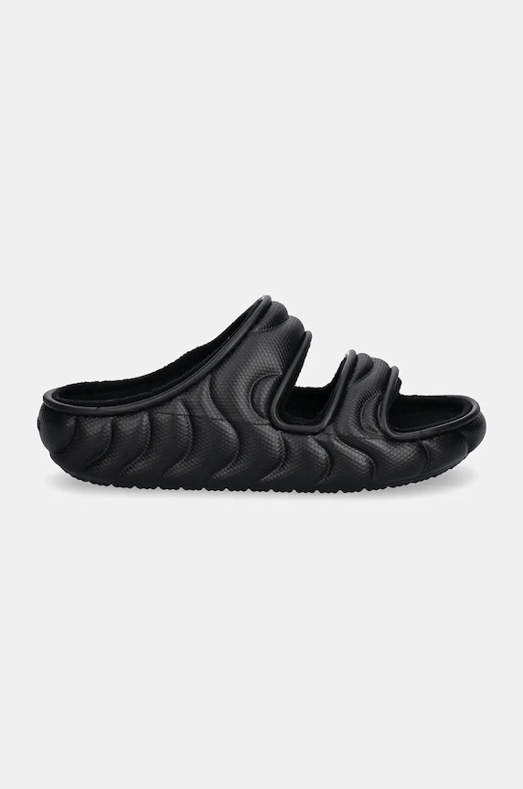 Crocs ciabatte slide Classic Cozzy Overpuff Sandal 210074.001 nero AW24