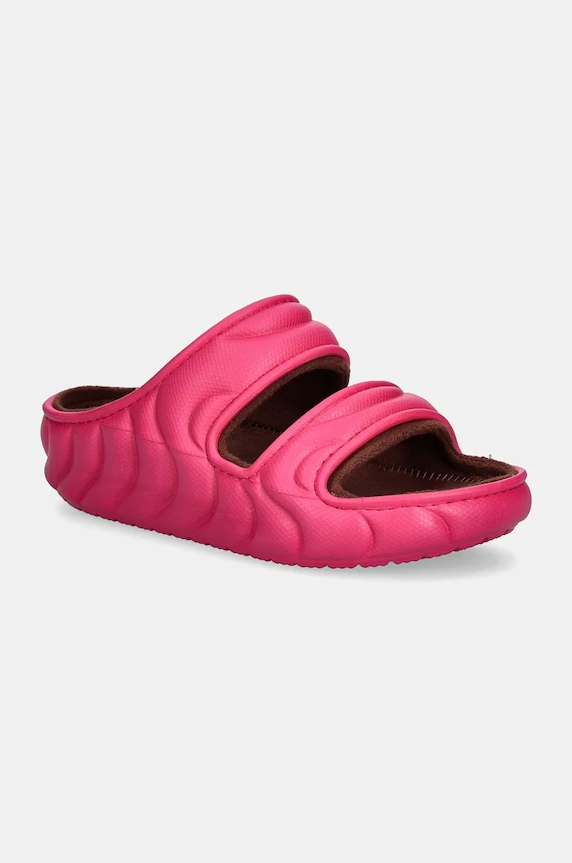 Pantofle Crocs Classic Cozzy Overpuff Sandal platforma růžová 210074.6ZQ