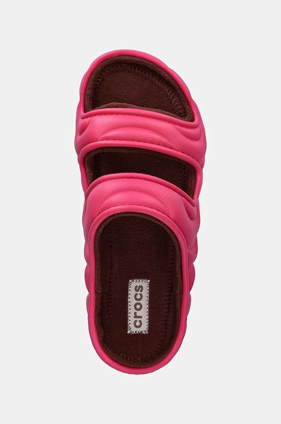 Pantofle Crocs Classic Cozzy Overpuff Sandal růžová 210074.6ZQ
