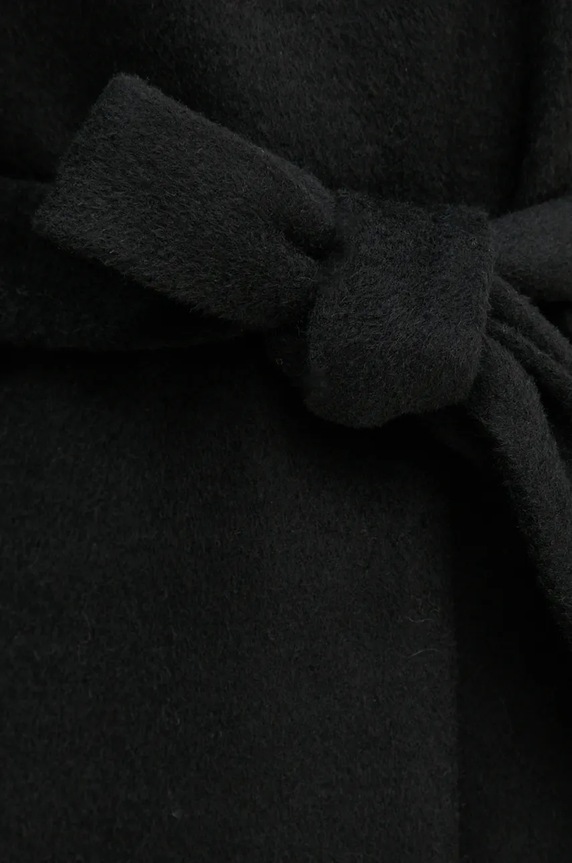 Μάλλινο παλτό Bruuns Bazaar CatarinaBBPerle coat BBW4107 μαύρο
