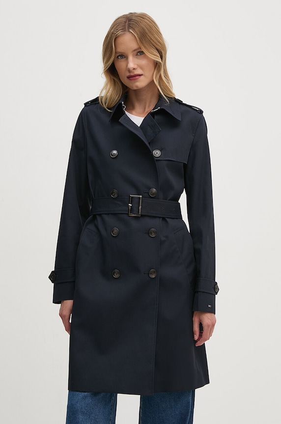 Tommy Hilfiger trench non isolato blu navy WW0WW42133