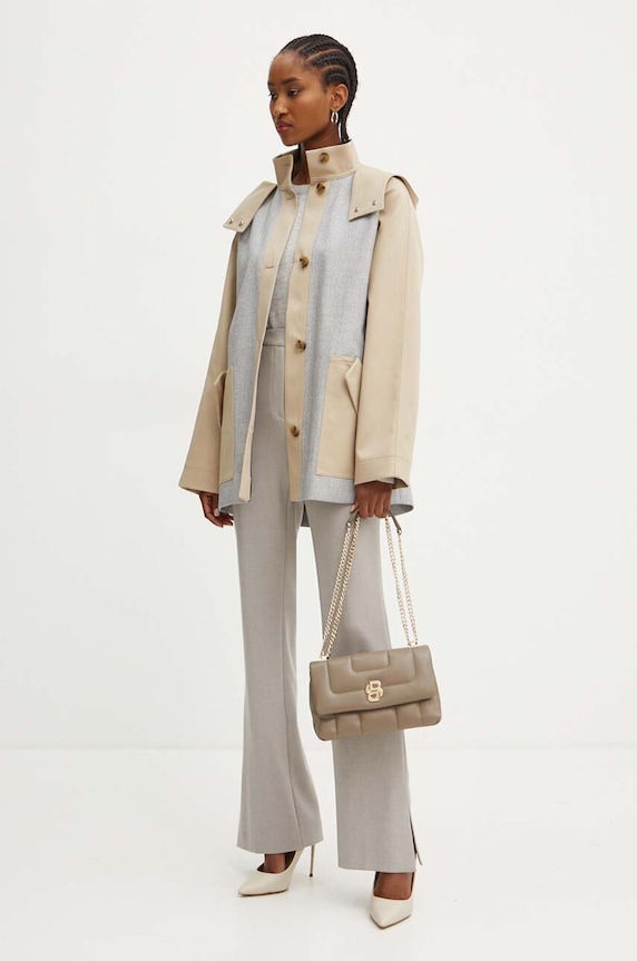 BOSS cappotto in cotone 50518465 beige AW24