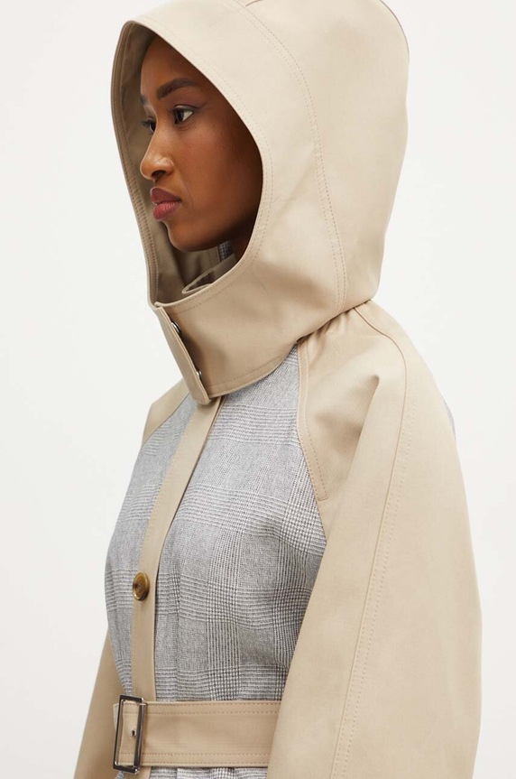 BOSS cappotto in cotone beige 50518465