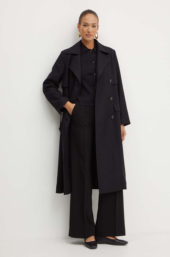 BOSS gyapjúkabát 50518503 fekete AW24