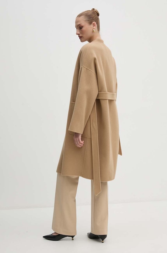 Дрехи Вълнено палто Weekend Max Mara 2425016011600 бежов