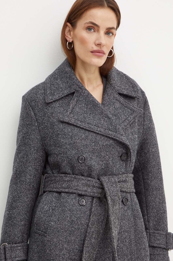 Pinko płaszcz wełniany szary 104041.A23R