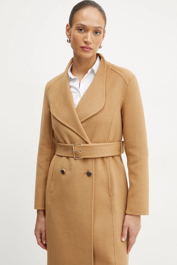 Vlněný kabát Liu Jo WF4060.T4627 béžová
