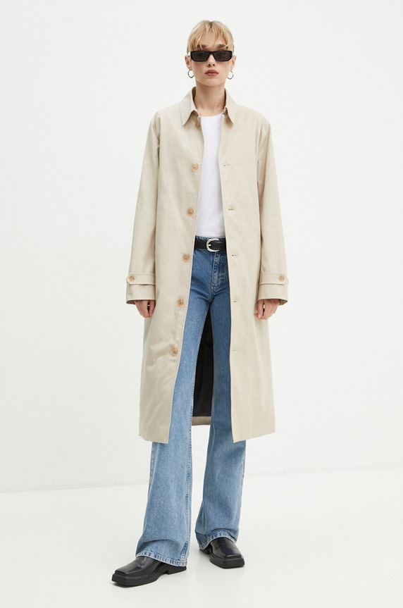Bavlnený kabát Moschino Jeans 0623.8219 béžová AW24