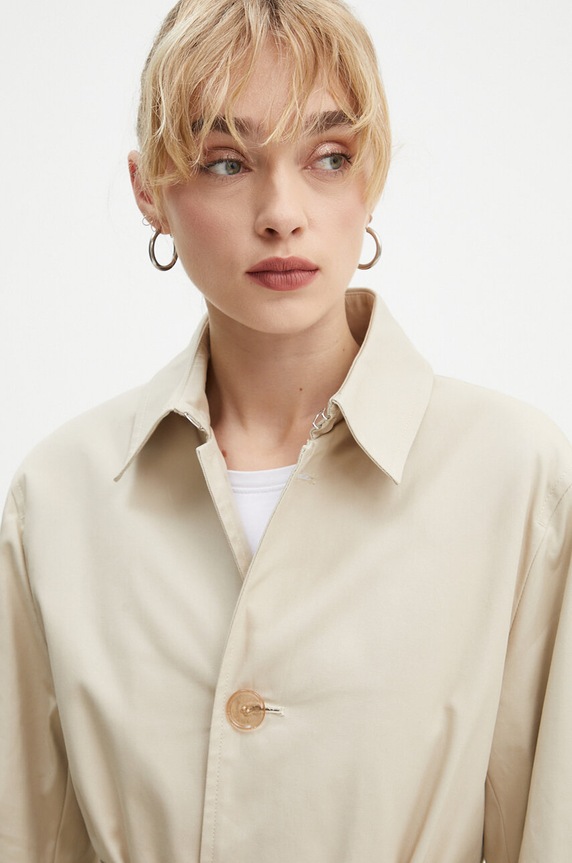 Bavlnený kabát Moschino Jeans 0623.8219 béžová