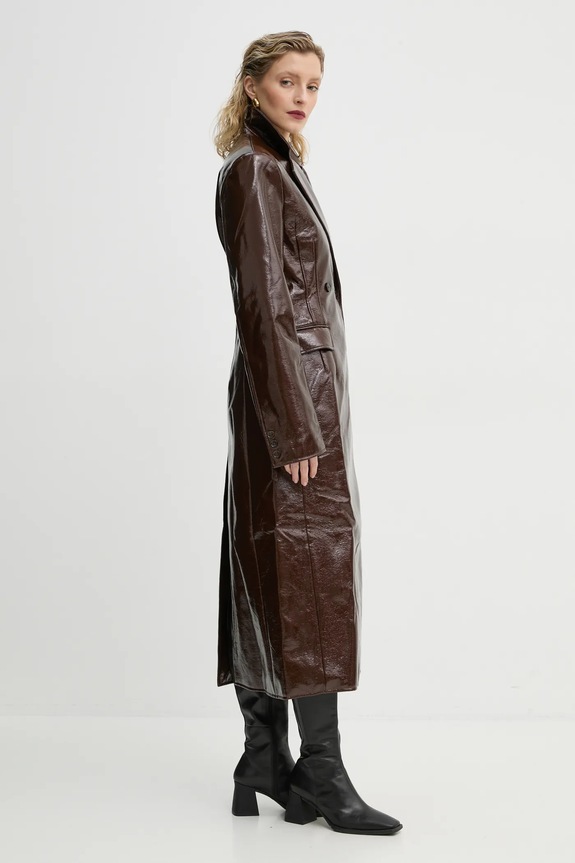 Herskind palton de lana Ultra 5379149 maro AW24