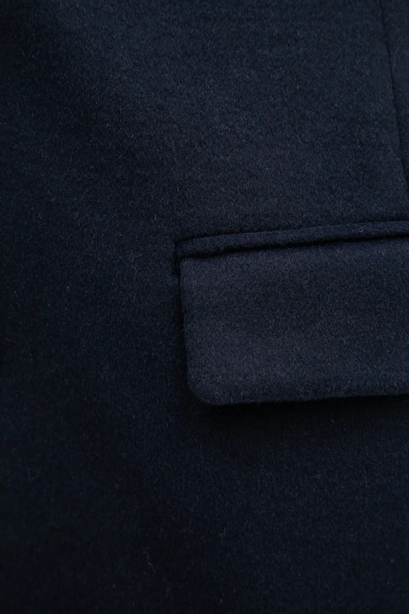 Вълнено палто United Colors of Benetton 2U62DN062 тъмносин