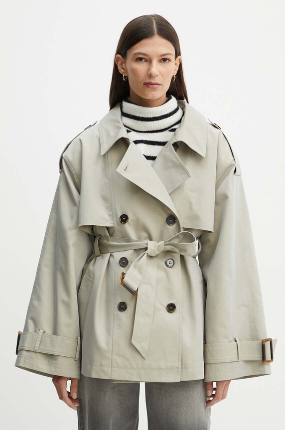 Gestuz płaszcz bez kaptura beżowy 10909183