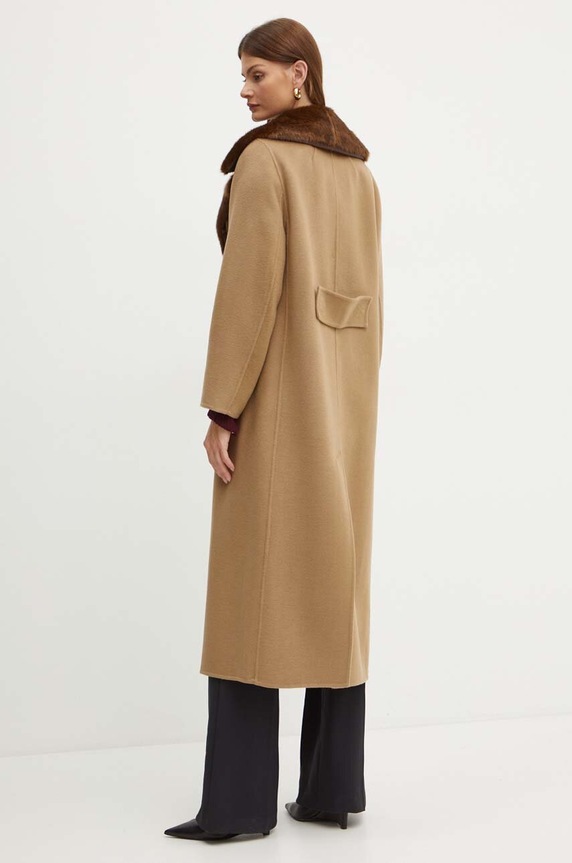 Ρούχα Μάλλινο παλτό Luisa Spagnoli SUSSULTO 541304 καφέ