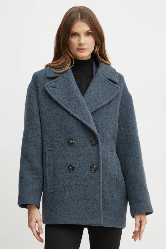 Patrizia Pepe gyapjúkabát nem szigetelt szürke 2O0157.A489