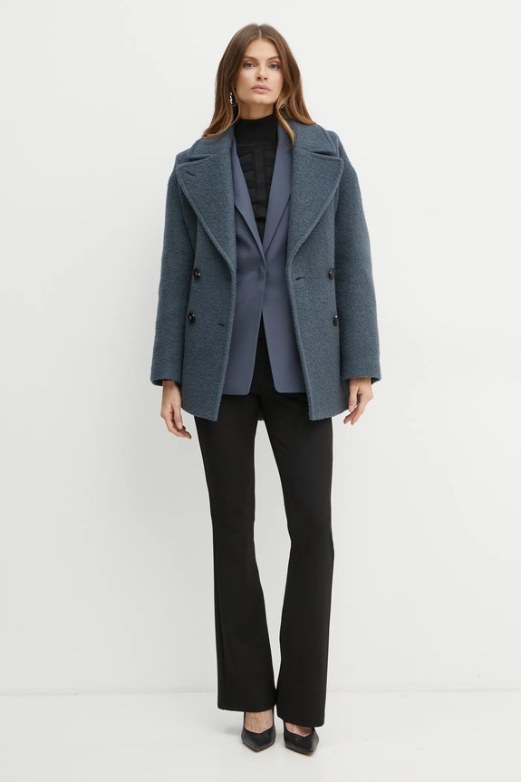 Patrizia Pepe gyapjúkabát 2O0157.A489 szürke AW24