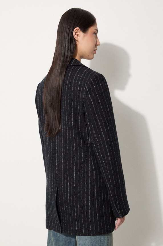Abbigliamento Kenzo cappotto in lana Tennis Stripes Pea Coat FE62MA2209GM.99 nero